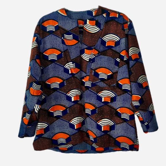 Unbranded custom African fabric print top ptp 22.5” - Picture 1 of 6